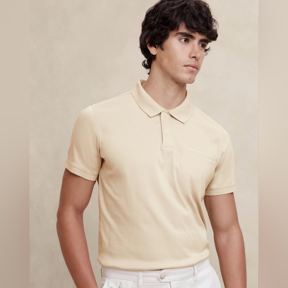 **NWT** Banana Republic Men’s Luxe Touch Performance Polo